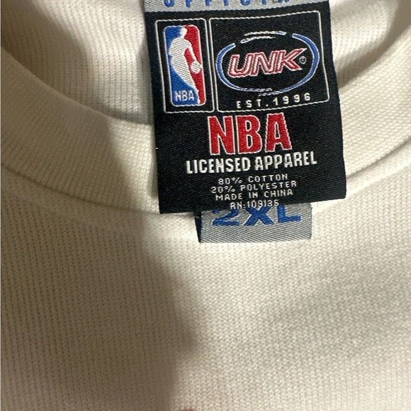 Unk White and Blue Patchwork Men Sweater - Picture 5 of 6